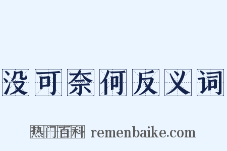 没可奈何反义词是什么意思的图片